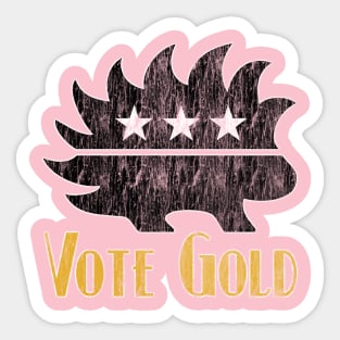 Libertarian Party Porcupine Vote Gold Sticker